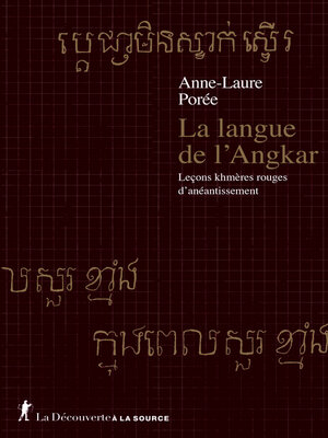 cover image of La langue de l'Angkar